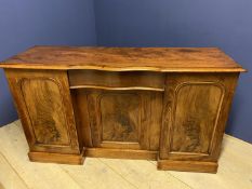 Victorian sideboard with 3 cupboards to base 153cmW