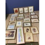 Large Qty of modern framed and glazed prints of various subjects