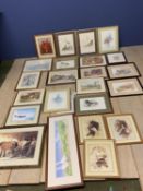 Large Qty of modern framed and glazed prints of various subjects