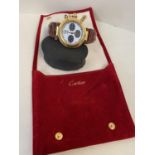 CARTIER Watch - PASHA DE CARTIER, Swiss made, 18ct gold, Chrometer, 1989, 2380 820903, water