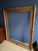 Good large swept gilt picture frame internal measurement 129cm (158cm external) x 102 cm