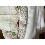 Collection of sundry linen, tablecloths and interlining material