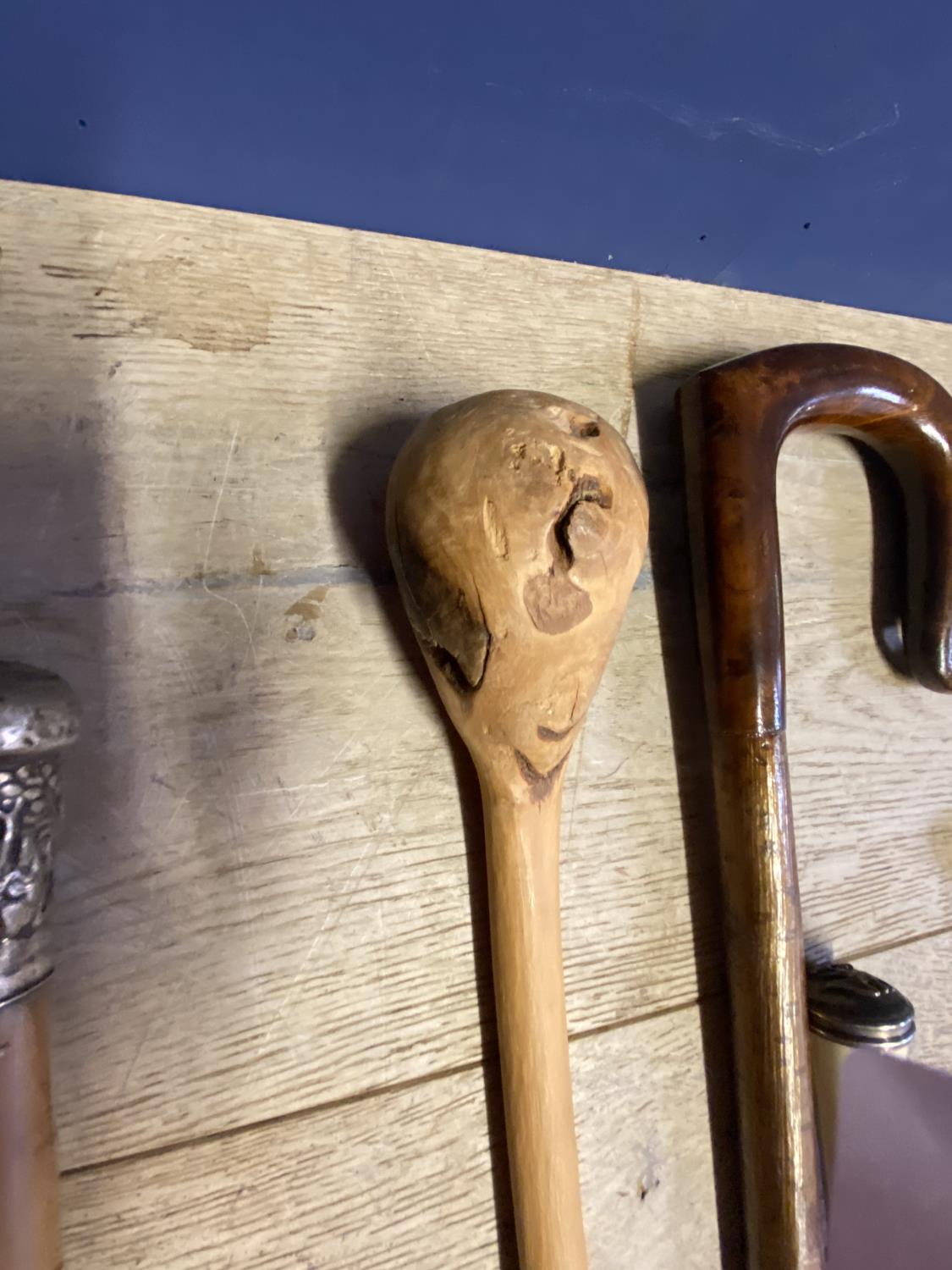 Qty of various walking sticks, canes, shepherds crooks - Image 7 of 11