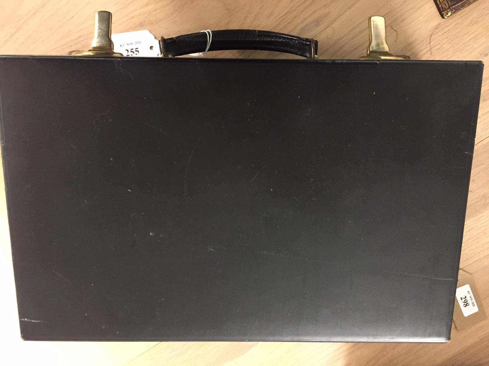 Black attaché case, with red fitted interior - Image 3 of 11