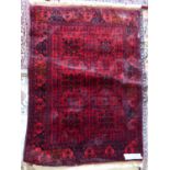 Small red & Blue rug 102x145cm