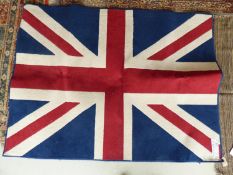 Modern rug, red, white & blue Union Jack 120x160cm