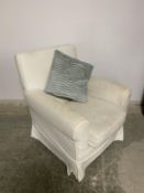 Small loose cover arm chair, with stains and needs cleaning