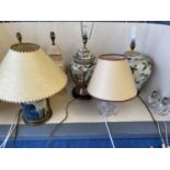 Qty of decorative lamps & shades
