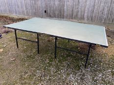 Modern ping pong table labelled "Butterfly Championship" 153c, W x 276 Long.