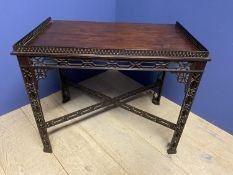 Fine quality C19th Chinese Chippendale style mahogany silver table. 83L x 52 W x 68 H
