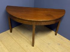 Georgian mahogany demilune hall table