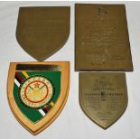 Cricket shields and plaques. Three official shields for Richard Gilliat (Hampshire) Benefit year