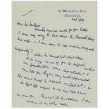 Wilfred Rhodes. Yorkshire & England 1898-1930. Two page handwritten letter, on 24 March Grove