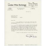 Percy George Herbert Fender. Sussex, Surrey & England 1910-1935. Single page typed letter on The