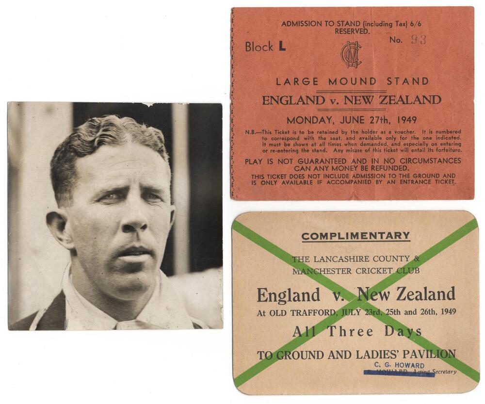 New Zealand tours to England 1927-1958. A selection of ephemera relating to New Zealand tours to - Image 3 of 3