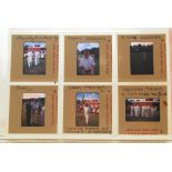 Charity cricket 1961/62. Six original 35mm colour slides in card mounts of charity matches. Two with
