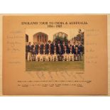 'England tour to India & Australia 1984-1985'. Official colour photograph of the touring party