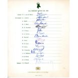 South Africa 1960 and 1965. Official autograph sheets for the tours of England, both fully signed by