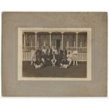 Leicestershire C.C.C. 1912. Official sepia photograph of the 1912 Leicestershire team seated and