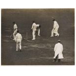 England v Australia 1912. Original mono press photograph of action from the final match in the