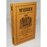 Wisden Cricketers' Almanack 1941. 78th edition. Original limp cloth covers. Only 3200 paper copies