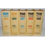 Wisden Cricketers' Almanack 1965, 1966, 1967, 1968 and 1969. Original hardbacks with dustwrappers.
