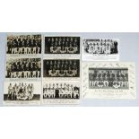 West Indies tours to England 1928-1963. Seven official mono real photograph postcards of West Indies
