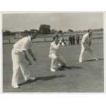 Australia tour to England 1956. Original mono press photographs of Richie Benaud, Ian Craig and