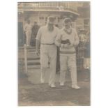 W.G. Grace. Gentlemen of England v Players of the South 1904. Original sepia candid-style photograph