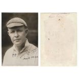 Pelham Francis Warner. Middlesex & England 1894-1920. Good mono press photograph of Warner, head and