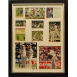 Alex Stewart. Surrey & England. A large montage of cutting images of Stewart in batting and