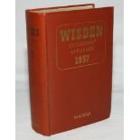 Wisden Cricketers' Almanack 1957. Original hardback. Some light wrinkling to spine paper otherwise