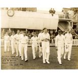 Test match photographs 1920's. Four impressive photographs from Test matches involving England at