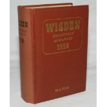Wisden Cricketers' Almanack 1958. Original hardback. Some light fading to spine paper otherwise in