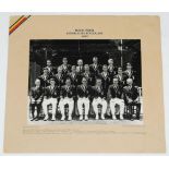 M.C.C. tour of Australia 1970/71. Official mono tour photograph of the M.C.C. party, sitting and