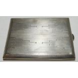 'The Vienna Football League 1933'. Silver base metal cigarette case of rectangular form with