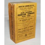 Wisden Cricketers' Almanack 1922. 59th edition. Original paper wrappers. Slight breaking to page