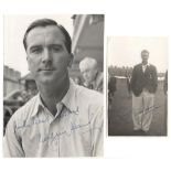 England Test Greats 1950s-1970s. A selection of signed photographs, images and a trade card of