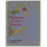 'Northwestern Cricket Association'. Rare souvenir booklet for the sixth Annual Tournament, held in