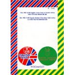 England 'Rebel' tour of South Africa 1982. Official tour brochure signed to inside team pages by