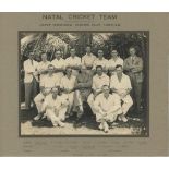 'Natal Cricket Team, Joint Winners, Currie Cup, 1937-38'. Original photograph of the Natal team,