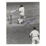 Don Bradman. 'Bodyline'. Mono copy press photograph of Bradman being bowled first ball by Bill Bowes