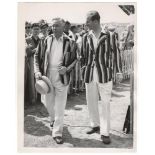 Duke of Edinburgh charity match 1953. An original mono press photograph of Prince Philip and the