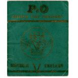 Australian tour of England 1956. Official P&O souvenir tour programme for the England v Australia
