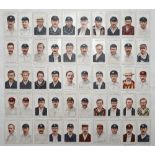 W.D. & H.O. Wills. 'Cricketers' 1908. Scarce full set of fifty cigarette cards. Small 's' series.