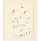 Essex 1954. Page with printed title and border, very nicely signed in ink by thirteen members of the