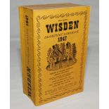 Wisden Cricketers' Almanack 1947. Original limp cloth covers. Some usual browning to page edges,