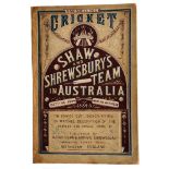 'Cricket. Shaw and Shrewsbury's Team in Australia 1884-1885. The voyage out- Description of the