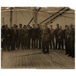 M.C.C. tour to Australia 1950/51. Excellent large oversize original sepia photograph of Freddie