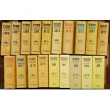 Wisden Cricketers' Almanack 1966 to 1994 and 2000. Original limp cloth covers. Odd editions with
